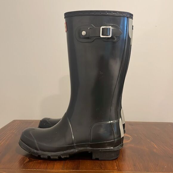 HUNTER Kids Boots 12” Original Gloss Black Size US 3 B / 4 G - Picture 5 of 12